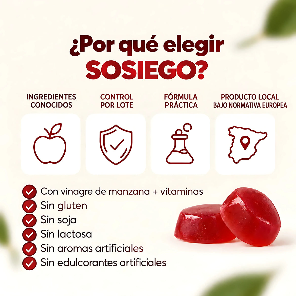 Suplemento gummies de vinagre de manzana 60 unidad